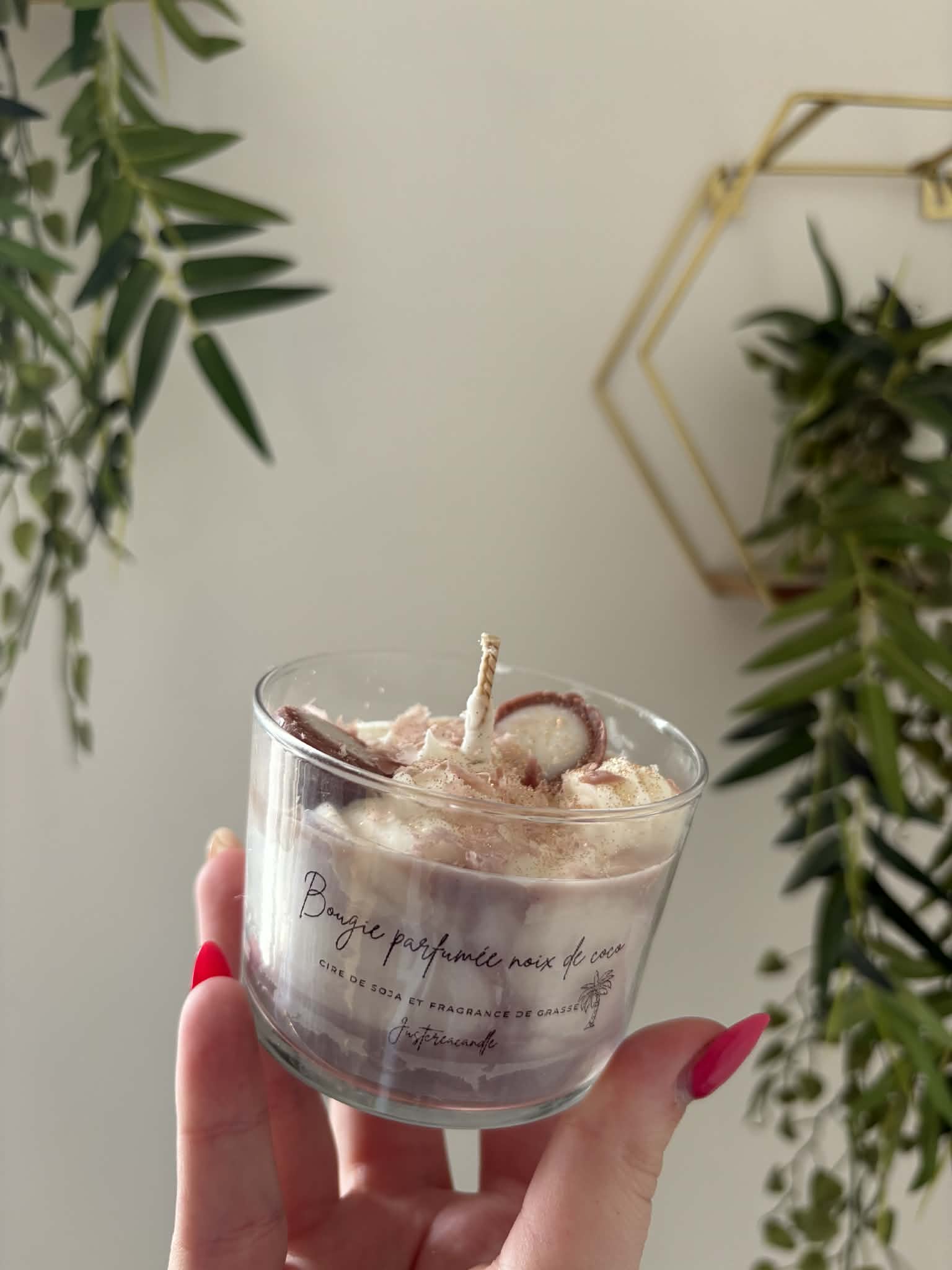 Bougie chantilly noix de coco