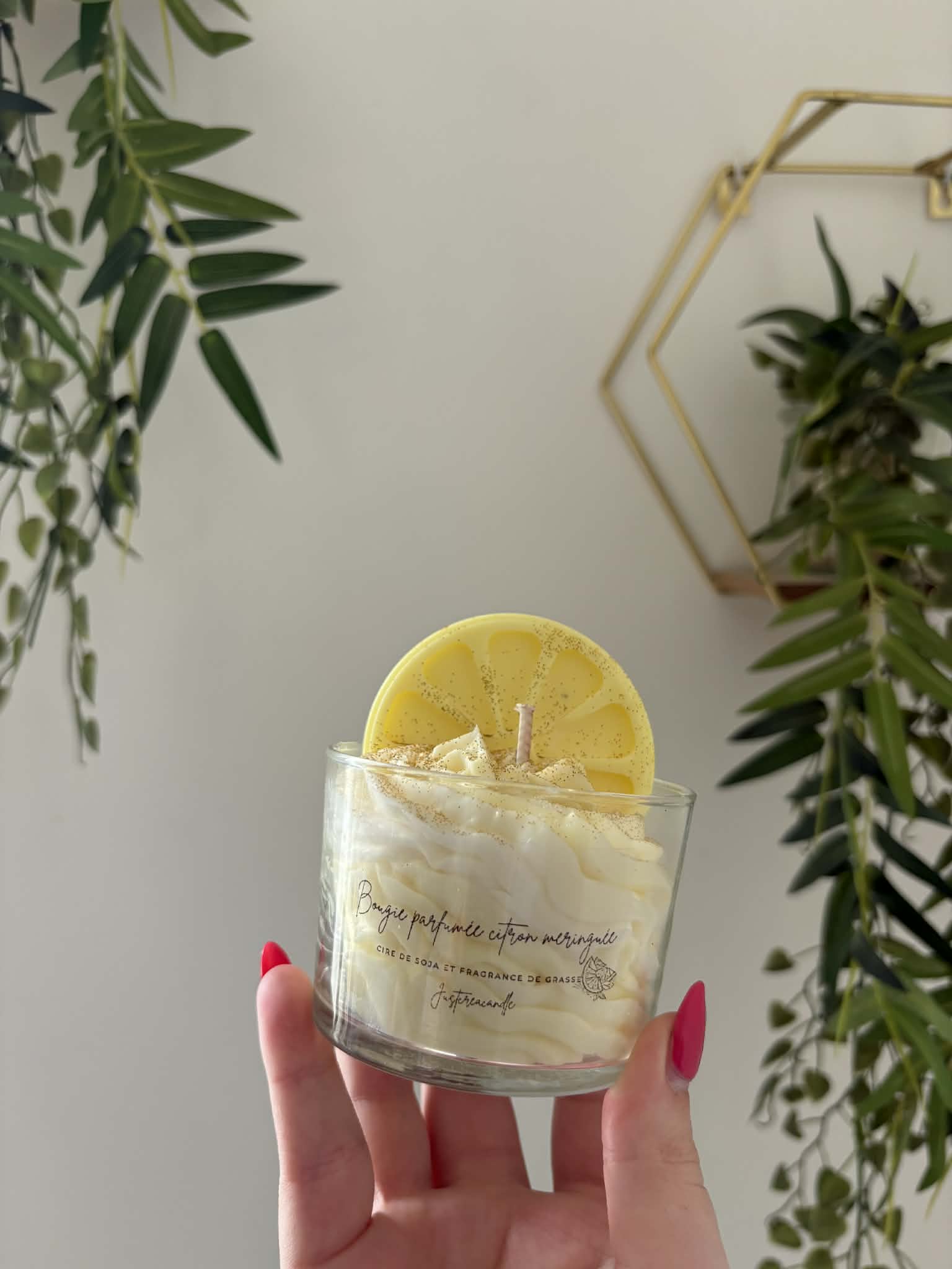 Bougie chantilly citron meringuée