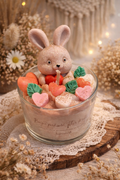 Bougie lapin fleur de coton